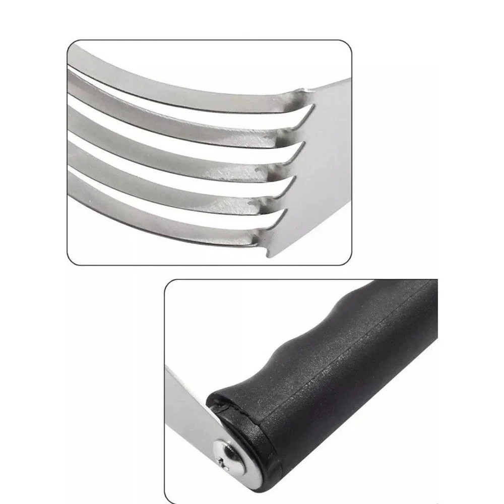 5 Blade‎ Stainless Steel Pastry Cutter Dough Blender for Mixing NIB
